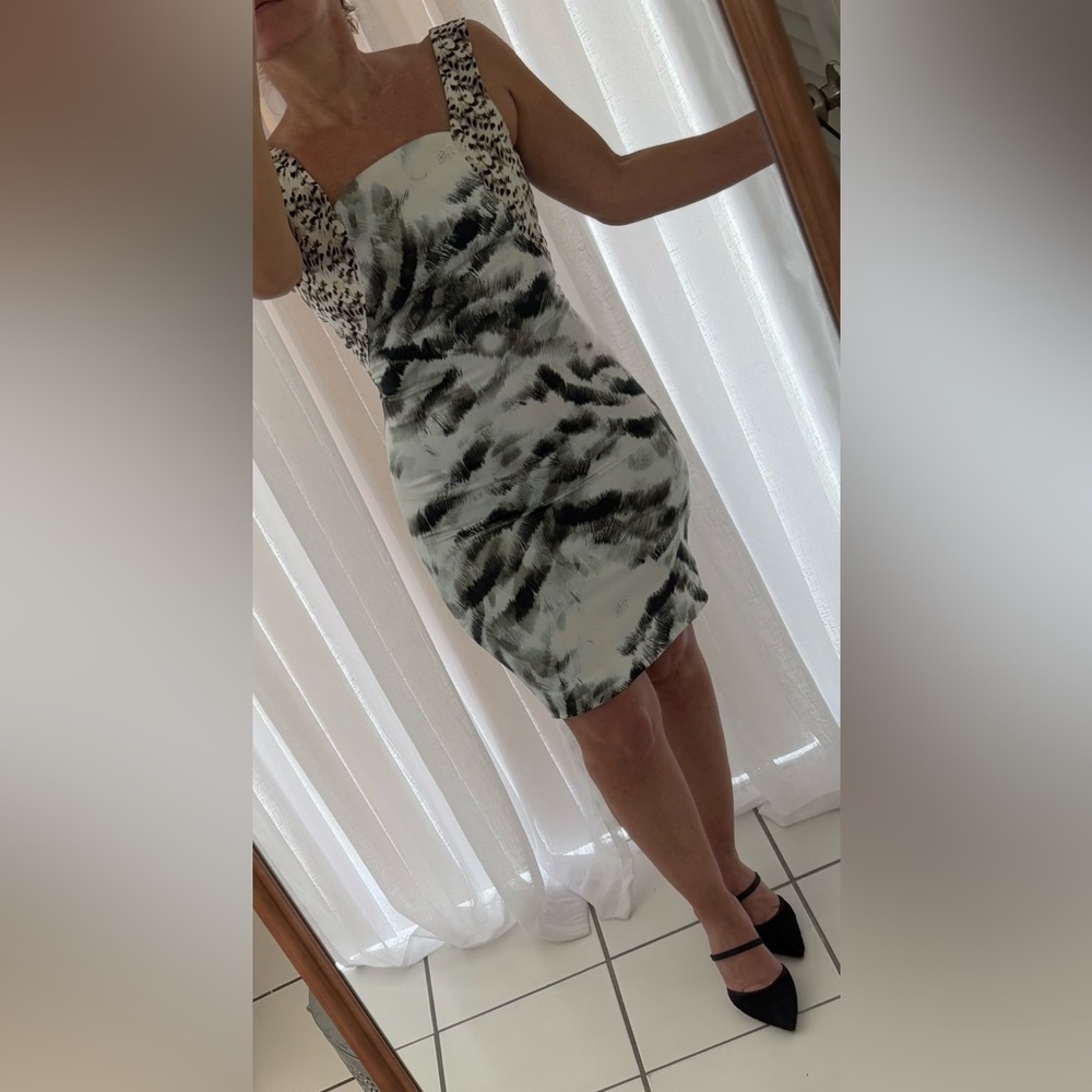 Roberto Cavalli Black and White Mini Dress